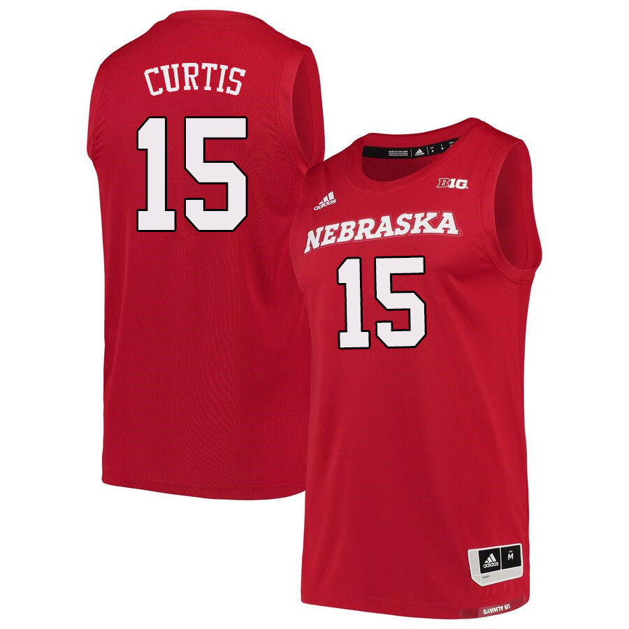 Men #15 Samari Curtis Nebraska Cornhuskers College Basketball Jerseys Sale-Scarlet - Click Image to Close